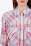 Isabel Marant Etoile Pink Plaid Jumpsuit Size 36