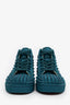 Christian Louboutin Teal Suede Lou Spikes High Top Sneakers Size 45 Mens
