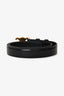 Celine Black Leather 'Triomphe' Belt Size 70