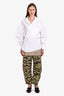 Alexander Wang White/Beige Long Sleeve Mini Wrap Dress Size 2