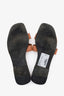 Hermès Peach Leather Oran Sandals Size 38.5