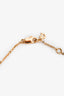 Christian Dior Gold Tone Beaded Logo Charm Bracelet