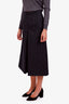 Saint Laurent Grey Pinstripe Cropped Pleated Pants Size 36