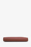 Brunello Cucinelli Burgundy Grained Leather Passport Holder