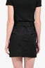 Burberry Black Double Breasted Trench Coat Skirt Size 36
