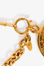 Pre-loved Chanel™ Gold Tone Chunky Medallion Pendant Necklace