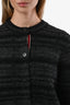 Thom Browne Grey Wool Mohair Striped Button Cardigan Size 40
