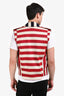 Jean Paul Gaultier 2013 Navy/Red Striped Moto Vest Size 46 Men's