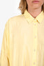 Jil Sander Yellow Silk Blend Long Shirt Dress Size 40