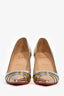 Christian Louboutin Silver/Gold Patent Pumps Size 39