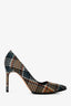 Manolo Blahnik Multi-Check Tweed Heels Size 38.5