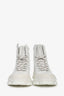 Jimmy Choo White Leather Lace-Up Boots Size 41.5