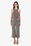 Pre-loved Chanel™ Black/Gold Button Down Metallic Sleeveless Jumpsuit Size 34