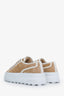 Gucci Brown Monogram Suede Tennis 1977 Platform Faux-Shearing Sneakers Size 37