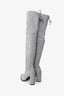 Stuart Weitzman Grey Suede Leather Highland Boots Size 5