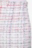 Thom Browne White Tweed Pencil Skirt with Fray Size 6