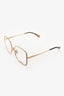 Chloe Gold 380 Square Clear Sunglasses