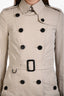Burberry Light Beige Midi Belted Trench Coat Size 2