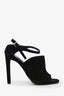 Prada Black Suede Peep-Toe Heels Size 36