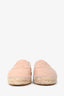 Pre-loved Chanel™ Blush Leather CC Espadrilles Size 37