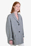 Sofie D'Hoore Grey/Yellow Check Pea Coat Size 38
