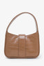 Anine Bing Brown Embossed Leather Top Handle Bag