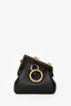 Fendi Brown Nappa Leather Nano First Bag Charm with Chain GHW