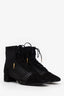 Christian Dior Black Suede Resille Naughtily-D 30mm Ankle Boots Size 38.5