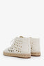 Celine White Leather Braided Espadrille Sneakers Size 35