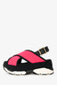 Marni Pink Fussbett Neoprene Platform Slingback Sandals Size 35