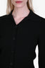 Frame Black Ribbed Slim Cardigan Size S