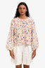 Eleven Six Cream/Multicolour Crochet Sweater Size XS S