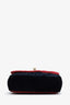 Pre-loved Chanel™ 2017-18 Red/Navy Velvet Paris-Cosmopolite Private Affair Flap Bag