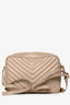 Saint Laurent Taupe Leather Quilted Lou Camera Bag