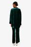 Gucci Green Velvet GG Supreme Oversized Silk Pajamas Set Size M