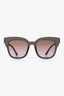 Jimmy Choo Black/Silver Glitter Acetate Cat Eye Sunglasses
