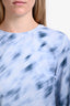 Samsoe Samsoe Blue Wonder Blur Dawn LS Open Back Maxi Dress Size S