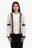Alexis White/Black Lace Long Sleeve Top Size XS