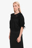Simone Rocha Black Lace Ruffle Neck Sweatshirt Size L