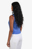 Frame Blue Wool Mohair Sleeveless Shrunken Vest Size M