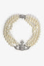 Vivienne Westwood Faux Pearl 3 Strand Orb Necklace
