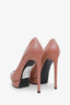 Saint Laurent Pink Leather Pointed Toe Platform Pumps Size 39