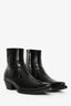 Saint Laurent Black Eel Skin Western Ankle Boot Size 41 Men's