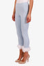 Sleeper Blue/White Feather Trim Leggings Size S