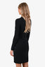 Alexander McQueen Black Floral Long Sleeve Midi Dress Estimated Size S