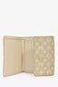 Louis Vuitton 2008 Cream Monogram Lin Tri-Fold Wallet