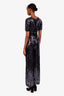 Temperley London Black Heart Sequin Jumpsuit Size US 2