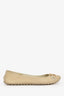 Louis Vuitton White Epi Leather Logo Flats Size 36