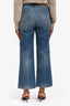 Victoria Beckham Blue Faded Denim High Rise Cropped 'Stevie' Jeans Size 26