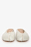 Maison Margiela White Distressed Suede Tabi Mule Size 40